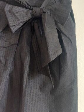 J. Crew Black Tie Waist Pencil Skirt with Bow